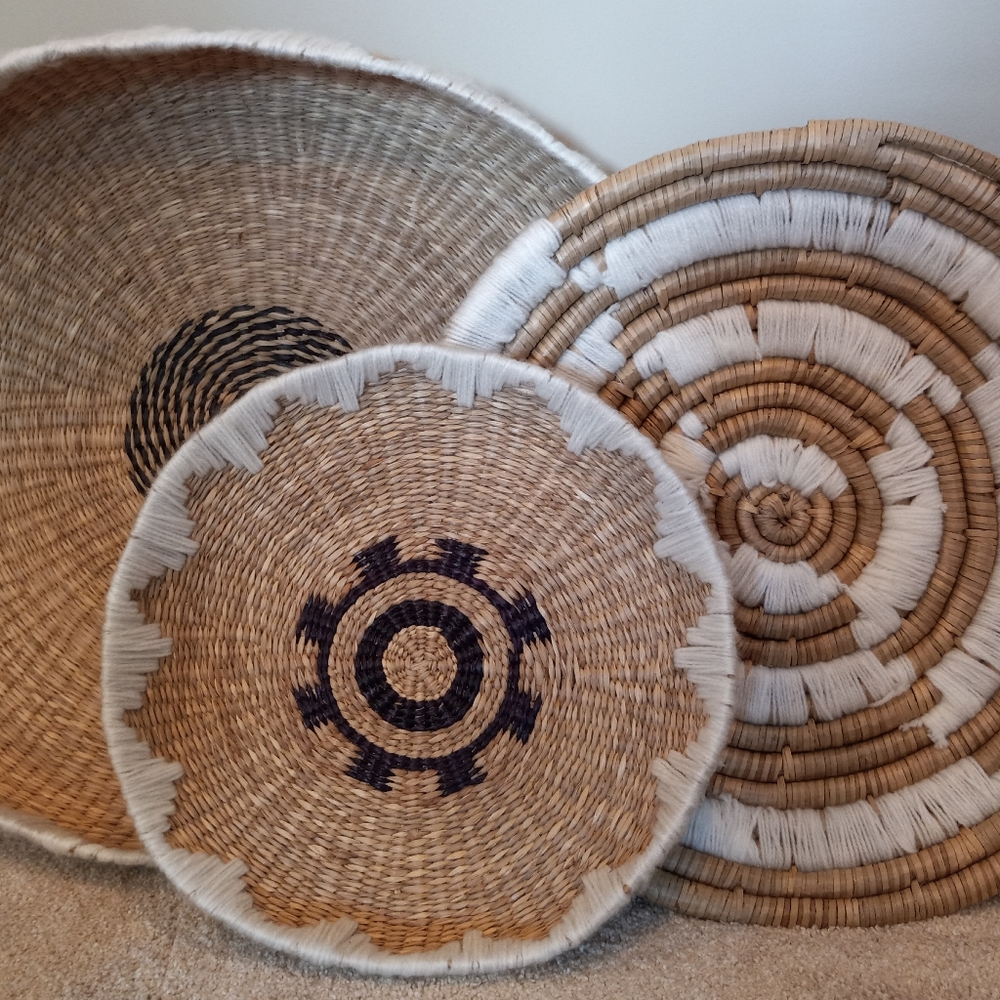 Lauren McBride 3-Piece Woven Hanging Wall Basket Decor